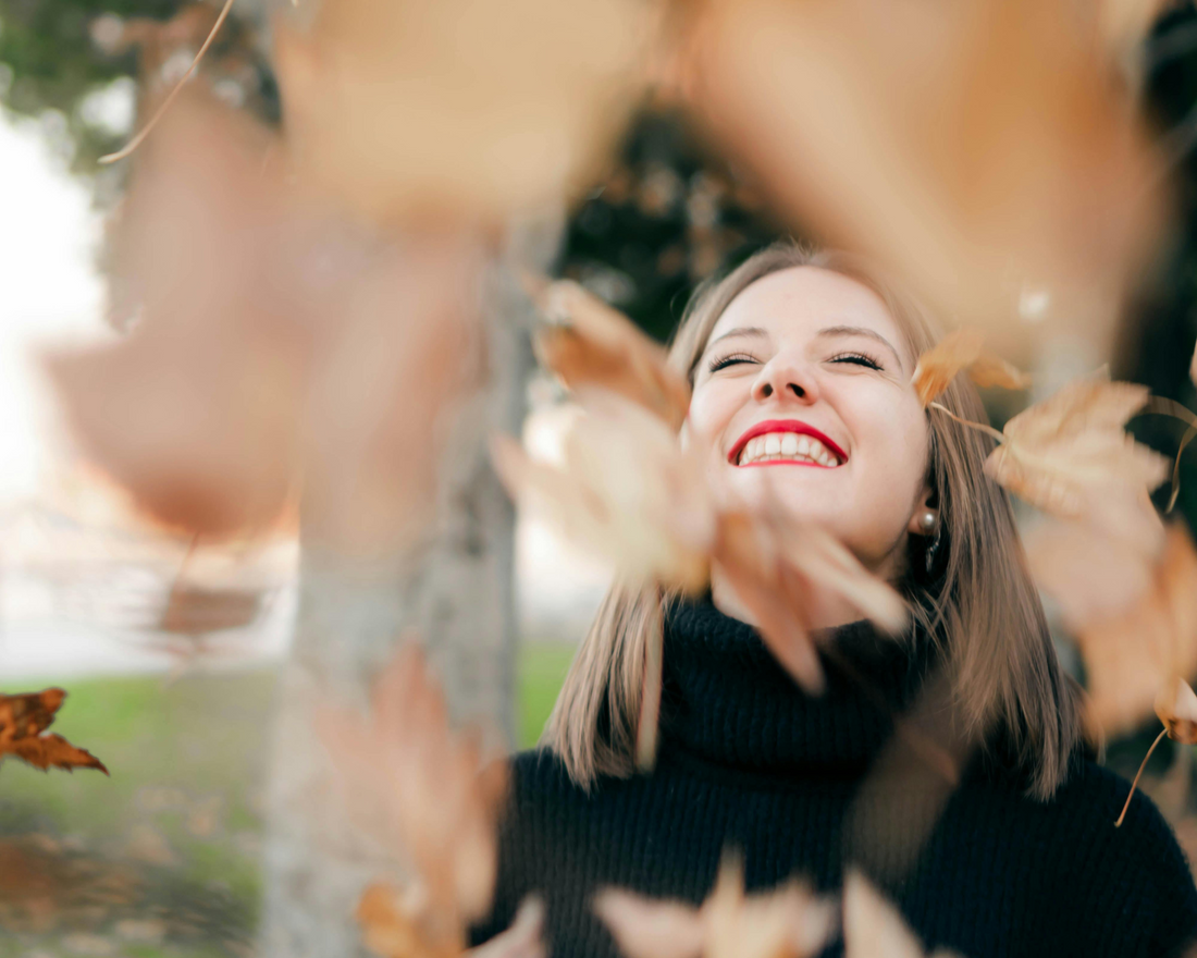 Woman in an Autumn setting