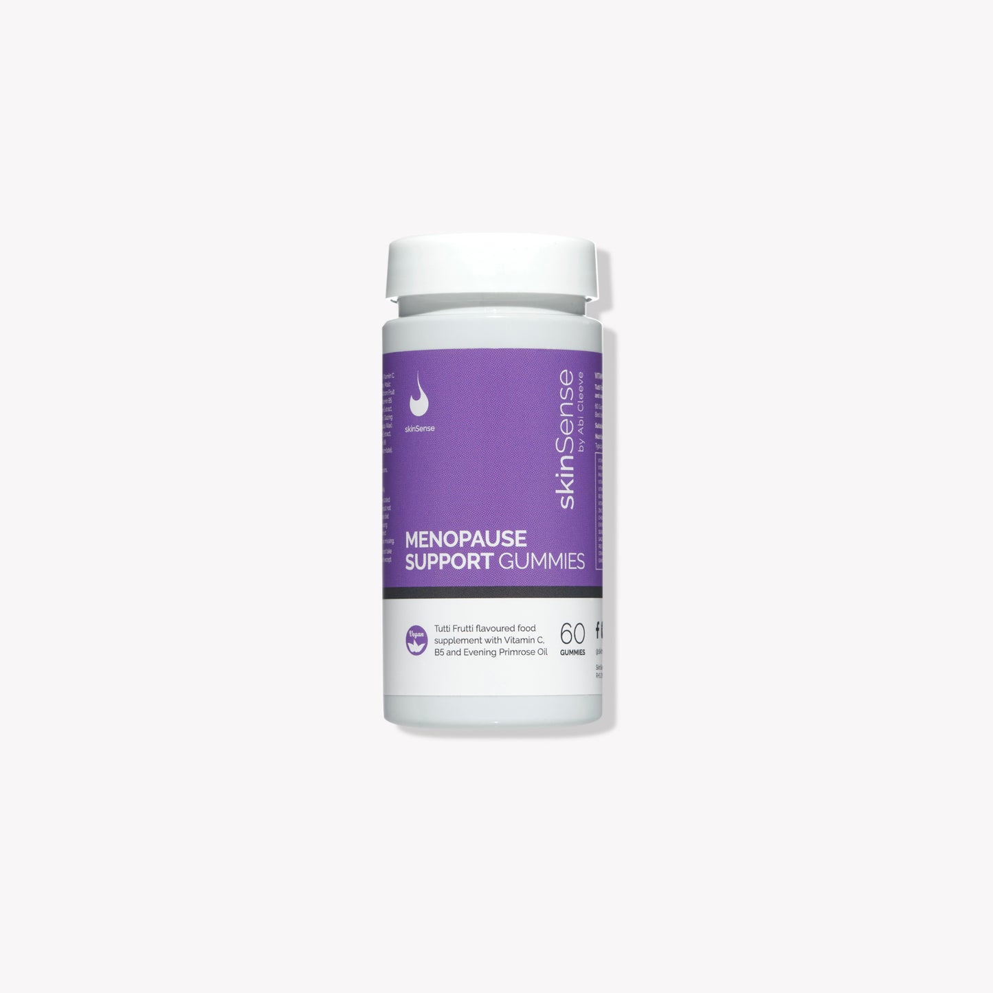 Skinsense Menopause Support Gummies, tutti-frutti flavoured gummies are an easy, fuss-free way to support female health and wellbeing all year round. 